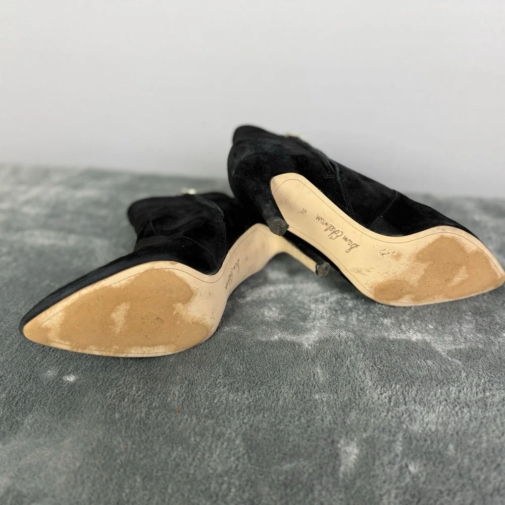 Sam Edelman Roden‎ Pointed Toe Women's Black  Suede Booties.  Size 7.5